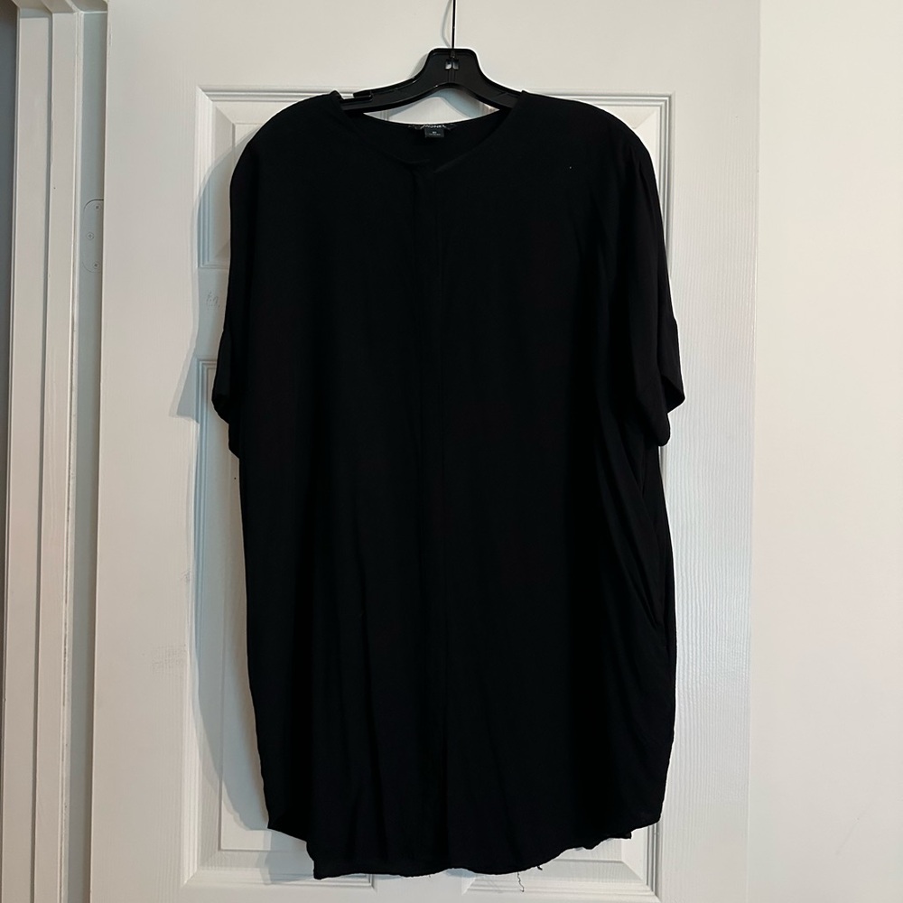 Monki Black Button Up Dress